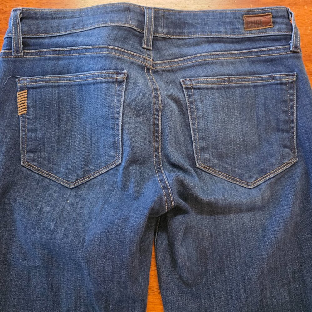 Paige Skyline Ankle Peg Jeans Women's 27 Blue Mid Rise Skinny Denim USA Stretch - Picture 10 of 10